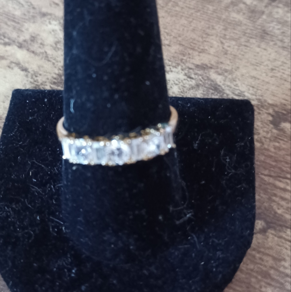 Gold Crystal Statement Ring - image 2